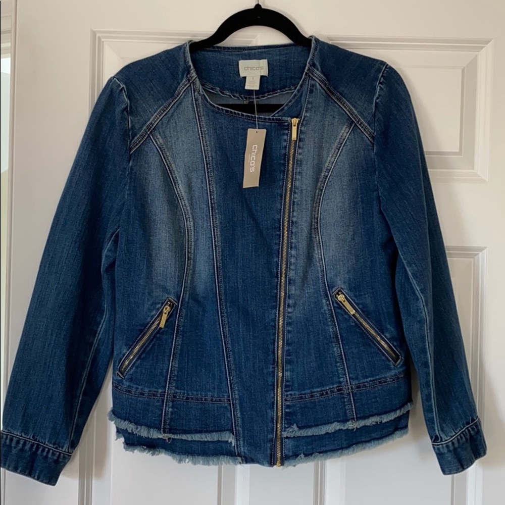 Chico’s Moto-Denim Jacket